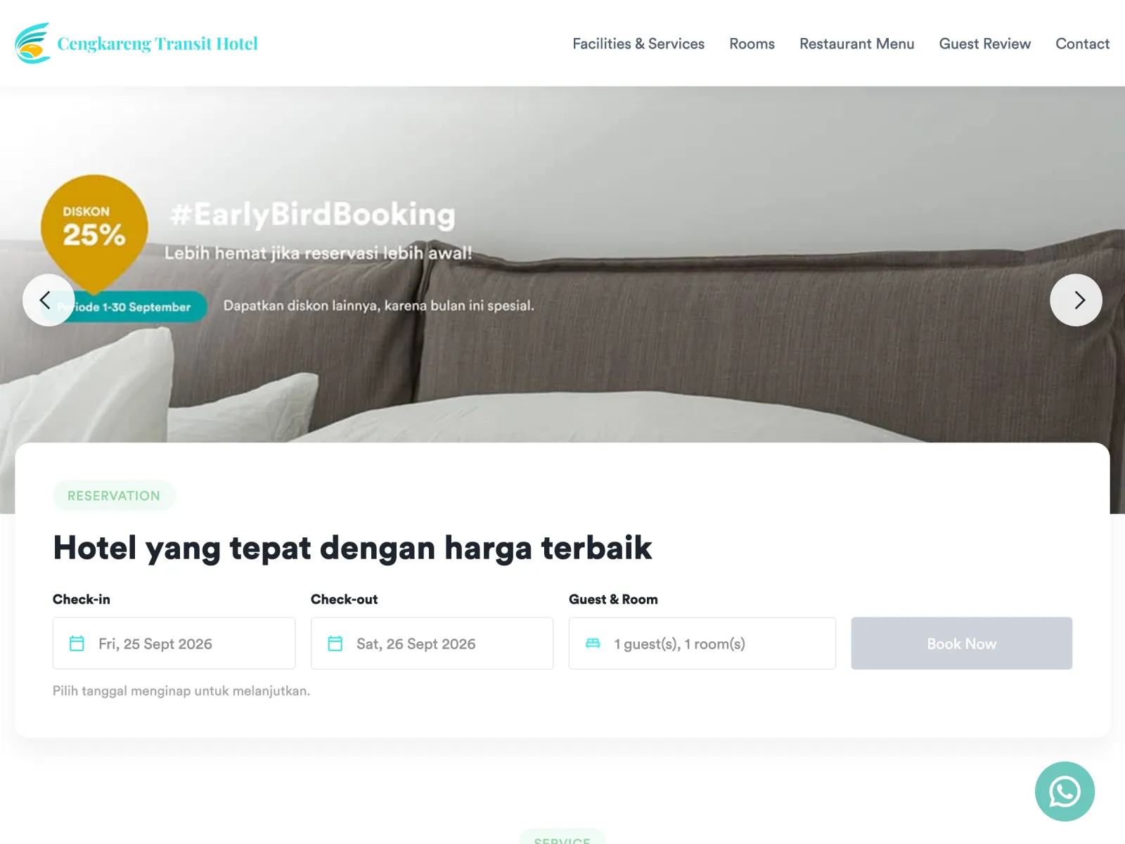 Cengkareng Transit Hotel website